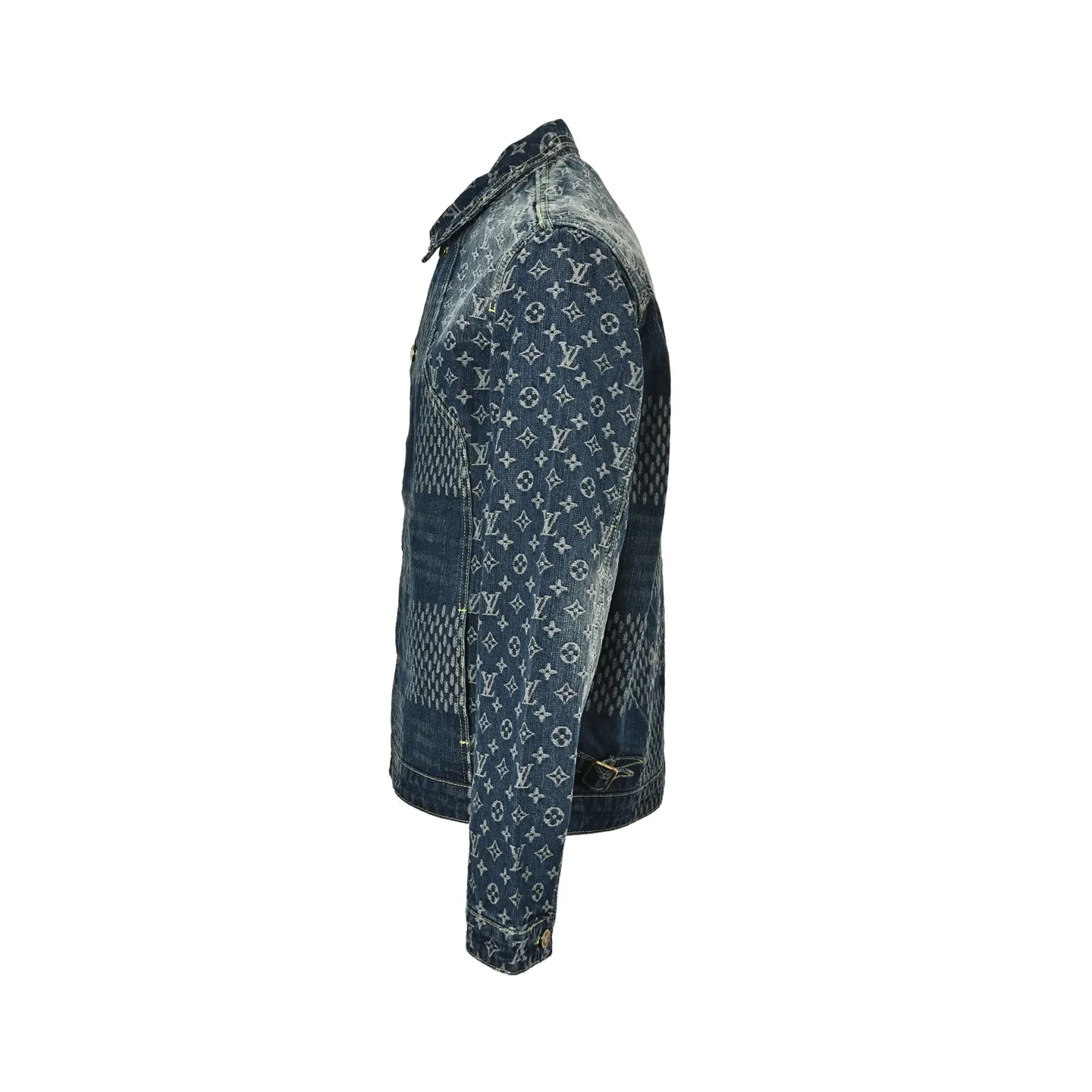 Louis Vuitton/Louis Vuitton Classic checkerboard washed denim jacket jacket